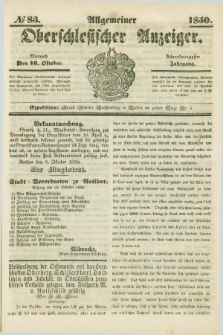 Allgemeiner Oberschlesischer Anzeiger. Jg.48, № 83 (16 Oktober 1850)