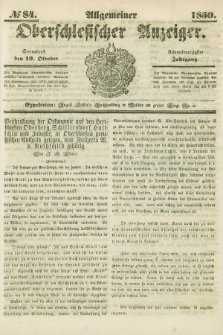 Allgemeiner Oberschlesischer Anzeiger. Jg.48, № 84 (19 Oktober 1850)