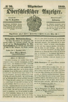 Allgemeiner Oberschlesischer Anzeiger. Jg.48, № 98 (7 Dezember 1850)