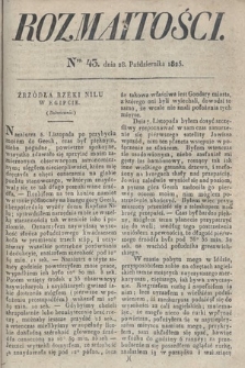 Rozmaitości : oddział literacki Gazety Lwowskiej. 1825, nr 43