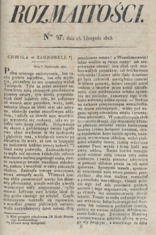 Rozmaitości : oddział literacki Gazety Lwowskiej. 1825, nr 47