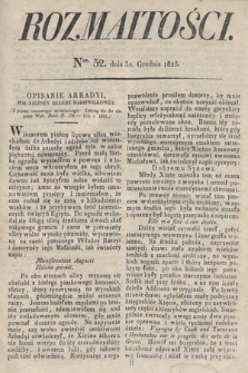 Rozmaitości : oddział literacki Gazety Lwowskiej. 1825, nr 52