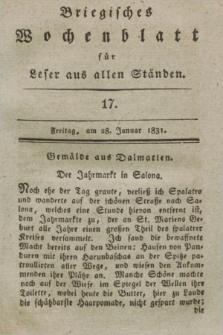 Briegisches Wochenblatt für Leser aus allen Ständen. [Jg.23], [nr] 17 (28 Januar 1831) + dod.
