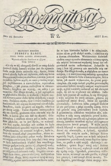 Rozmaitości : pismo dodatkowe do Gazety Lwowskiej. 1837, nr 2