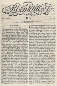 Rozmaitości : pismo dodatkowe do Gazety Lwowskiej. 1837, nr 5