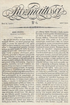 Rozmaitości : pismo dodatkowe do Gazety Lwowskiej. 1837, nr 6