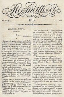Rozmaitości : pismo dodatkowe do Gazety Lwowskiej. 1837, nr 12