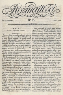 Rozmaitości : pismo dodatkowe do Gazety Lwowskiej. 1837, nr 15