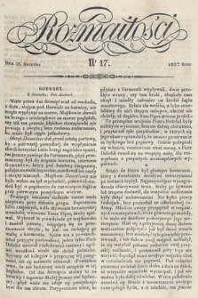 Rozmaitości : pismo dodatkowe do Gazety Lwowskiej. 1837, nr 17