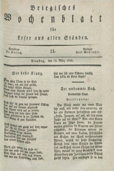 Briegisches Wochenblatt für Leser aus allen Ständen. [Jg.30], [nr] 11 (13 März 1838)