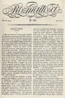 Rozmaitości : pismo dodatkowe do Gazety Lwowskiej. 1837, nr 20