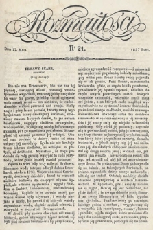 Rozmaitości : pismo dodatkowe do Gazety Lwowskiej. 1837, nr 21