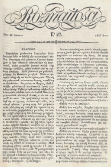 Rozmaitości : pismo dodatkowe do Gazety Lwowskiej. 1837, nr 23
