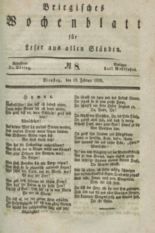 Briegisches Wochenblatt für Leser aus allen Ständen. [Jg.31], No. 8 (19 Februar 1839)