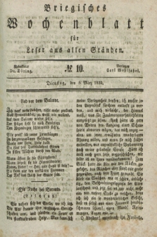 Briegisches Wochenblatt für Leser aus allen Ständen. [Jg.31], No. 10 (5 März 1839)