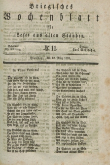 Briegisches Wochenblatt für Leser aus allen Ständen. [Jg.31], No. 11 (12 März 1839)