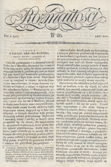 Rozmaitości : pismo dodatkowe do Gazety Lwowskiej. 1837, nr 26