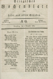 Briegisches Wochenblatt für Leser aus allen Ständen. [Jg.31], No. 45 (5 November 1839)