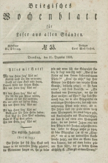 Briegisches Wochenblatt für Leser aus allen Ständen. [Jg.31], No. 53 (31 Dezember 1839)