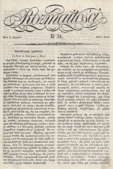 Rozmaitości : pismo dodatkowe do Gazety Lwowskiej. 1837, nr 31
