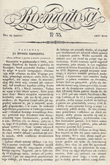 Rozmaitości : pismo dodatkowe do Gazety Lwowskiej. 1837, nr 33