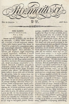 Rozmaitości : pismo dodatkowe do Gazety Lwowskiej. 1837, nr 37