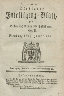 Breslauer Intelligenz-Blatt : zum Besten und Nutzen des Publikums. 1837, Nro. 2 (9 Januar) + dod.