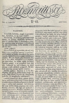 Rozmaitości : pismo dodatkowe do Gazety Lwowskiej. 1837, nr 45