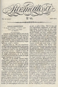 Rozmaitości : pismo dodatkowe do Gazety Lwowskiej. 1837, nr 49