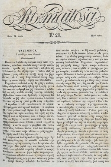 Rozmaitości : pismo dodatkowe do Gazety Lwowskiej. 1838, nr 20
