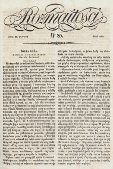 Rozmaitości : pismo dodatkowe do Gazety Lwowskiej. 1838, nr 26