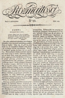 Rozmaitości : pismo dodatkowe do Gazety Lwowskiej. 1838, nr 40