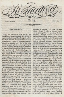 Rozmaitości : pismo dodatkowe do Gazety Lwowskiej. 1838, nr 48