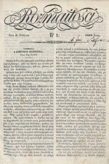 Rozmaitości : pismo dodatkowe do Gazety Lwowskiej. 1839, nr 1