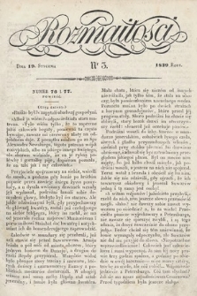 Rozmaitości : pismo dodatkowe do Gazety Lwowskiej. 1839, nr 3