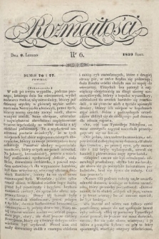 Rozmaitości : pismo dodatkowe do Gazety Lwowskiej. 1839, nr 6