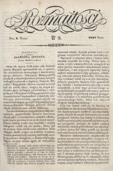 Rozmaitości : pismo dodatkowe do Gazety Lwowskiej. 1839, nr 9