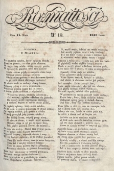 Rozmaitości : pismo dodatkowe do Gazety Lwowskiej. 1839, nr 19