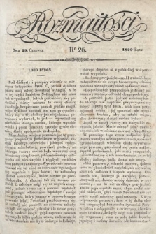 Rozmaitości : pismo dodatkowe do Gazety Lwowskiej. 1839, nr 26