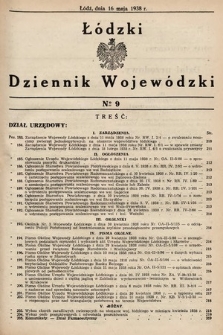 Łódzki Dziennik Wojewódzki. 1938, nr 9