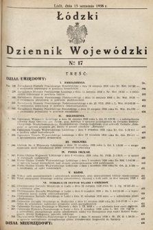 Łódzki Dziennik Wojewódzki. 1938, nr 17