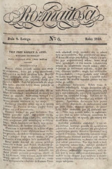 Rozmaitości : pismo dodatkowe do Gazety Lwowskiej. 1840, nr 6
