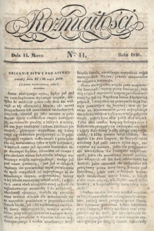 Rozmaitości : pismo dodatkowe do Gazety Lwowskiej. 1840, nr 11