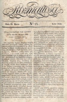Rozmaitości : pismo dodatkowe do Gazety Lwowskiej. 1840, nr 13