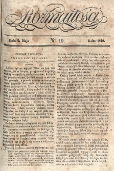 Rozmaitości : pismo dodatkowe do Gazety Lwowskiej. 1840, nr 19