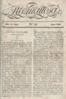 Rozmaitości : pismo dodatkowe do Gazety Lwowskiej. 1840, nr 28