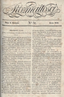 Rozmaitości : pismo dodatkowe do Gazety Lwowskiej. 1840, nr 32