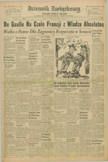 Dziennik Związkowy = Polish Daily Zgoda : an American daily in the Polish language – member of United Press. R.51, No. 130 (3 czerwca 1958)