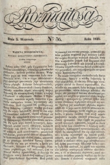 Rozmaitości : pismo dodatkowe do Gazety Lwowskiej. 1840, nr 36