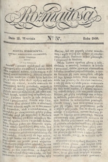 Rozmaitości : pismo dodatkowe do Gazety Lwowskiej. 1840, nr 37